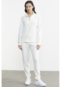 Resim Taş Detaylı Scuba Eşofman Takım - Ekru 001 