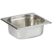 Resim Natsan Paslanmaz Çelik Gastronom/gastronorm Küvet Gn 1/6-65 (17,6 X 16,2 X 6,5 CM) 