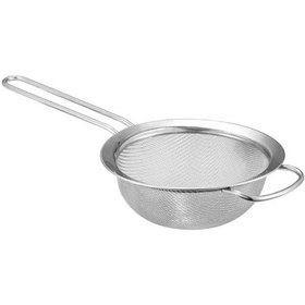 Resim Oms Collection Nova Tek Parça %100 Paslanmaz Çelik İnce Delikli Süzgeç 7500 - 19 Cm - Gümüş 