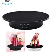 Resim Sones 20cm Usb Elektrikli Döner Pikap Ekran Standı Video Çekim Aksesuarları Pikap Fotoğrafçılık İçin, Yük: 8kg Siyah Taban Siyah Kadife 