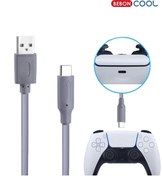 Resim beboncool Deadskull Ps5 Dualsense 2 Metre Type-c Hızlı Şarj Kablosu 