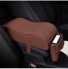 Resim Dashanshop Yumuşak Araç Kolçak Yastığı Telefon Cebi Brown Ergonomik Tüm Araçlara Uyumlu 
