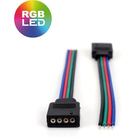 Resim Led Konnektör Soket Rgb Şerit Led 4 Pin 10 Mm (511261962) 