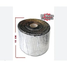 Resim Evimdeyokyok Araç Oto Ses Isı Yalıtım Bandı Folyolu Kauçuk Sünger 15CMX10METRE 6mm Yapışkanlı 