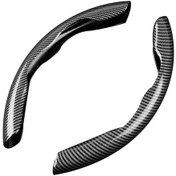 Resim Hallow Karbon Fiber Evrensel Otomobil Araba Direksiyon Kapağı Siyah 