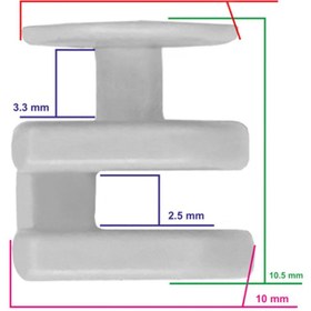 Resim MEFAUTO Scania Tır Perde Korniş Ray Klipsi ( 50 Adet ) 