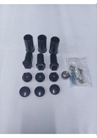 Resim Toprak Havlupan Antrasit Renk 3 'lü Havlupan Montaj Seti 