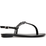 Resim Women's Black Ankle Strap Flip Flops Sandals Derimod