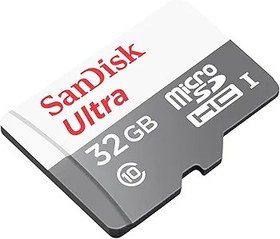 Resim SanDisk 32GB Ultra UHS-I Class 10 MicroSDHC Hafıza Kartı, 80MB/sn'e kadar - SDSQUNS-032G-GN3MN 