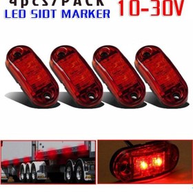 Resim Kırmızı 4x 12/24v Led Yan İşaret Göstergesi Ön Işık Rv Römork Kamyon Kamyon Göstergesi 