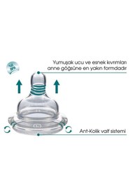 Resim Mamajoo Biberon Emziği Silikon Antikolik 12 Ay+ 2'li Large No: 3 