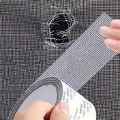 Resim 1 adet Kendinden Yapışkanlı File Ekran Tamiri Yaması, Kapı ve Pencere için Sineklik Bandı, Kolay Uygulama, Dayanıklı ve Görünmez Tamir Etiketi 