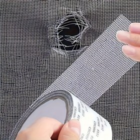 Resim 1 adet Kendinden Yapışkanlı File Ekran Tamiri Yaması, Kapı ve Pencere için Sineklik Bandı, Kolay Uygulama, Dayanıklı ve Görünmez Tamir Etiketi 