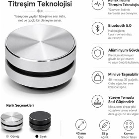 Resim CeymSTecH Kemik Ses Hoparlör Kablosuz Bluetooth 5.0 Yapışkanlı İletim Dahili Stereo FM Taşınabilir. 