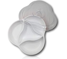 Resim Layfhex Dört Bölmeli Kahvaltı Çerez Piknik Seti Dekoratif Kullanışlı Kahvaltılık Kutusu 