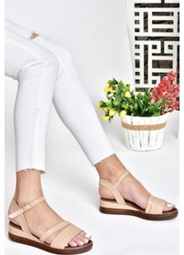 Resim Fox Shoes P674300709 Ten Dolgu Topuklu Günlük Kadın Sandalet 