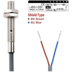 Resim LJ6A3-1-Z/EX 6-36V NO 1mm Endüktif Mesafe Sensörü 