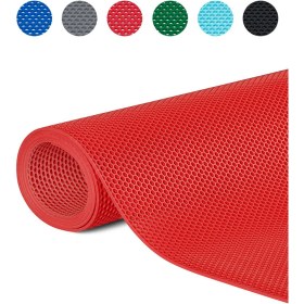 Resim TBM Plastik Kaydırmaz Kırmızı Bal Petek Paspas EN:90cm 90 x 1000 cm 