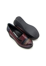 Resim Erkan Saçmacı Anya Bordo Hakiki Deri Dolgu Topuklu Günlük Ayakkabı 