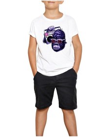 Resim Gorilla Hiphop Beyaz Çocuk Tişört Beyaz 