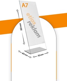 Resim Genel Markalar A7 L Tipi Dikey Masa Üstü 5'li Paket / Şeffaf Pleksi Föylük / Broşürlük 