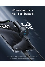 Resim Anker PowerDrive III Duo 2x20W Araç İçi Şarj Cihazı Siyah 