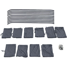 Resim Oto Pandami Volkswagen T5 2004-2022 Uyumlu Gri Raylı Oto Perde Takımı 