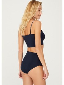 Resim Cottonhill Yüksek Bel Basic Lazer Kesim Bikini Külot 3'Lü Paket - 3-Çok Renkli-M Çok Renkli 