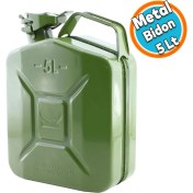 Resim Nzb Metal Dayanıklı Araç Benzin Akaryakıt Mazot Taşıma Doldurma Depolama Bidon Bidonu 5 Lt 