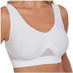 Resim Beyaz Hava Geçirgen Soğutma Yaz Yoga Kablosuz Sütyen Gym Fitness Spor Koşu Üstleri İç Giyim Egzersiz Beyaz 