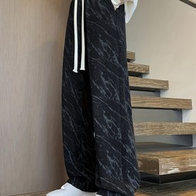 Resim Erkekler için Kadife Günlük Pantolonlar - 2024 Yeni Gelişim Rahat Kesim Düz Paça Geniş Bacak Pantolonları Orta Bel, Makinede Yıkanabilir, Düz Renk, Her Gün Sokak Giysisi İçin Cepli, Konforlu Kıyafet | Kabartmalı Kadife Dokusu 
