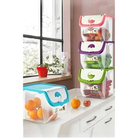 Resim Feyza Design 3'lü Patates ve Soğan Saklama Kabı Seti, 12 Lt, 32,5X23,5X23,5 cm 