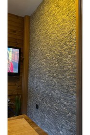 Resim ANTALYA TAŞ MARKET Loft Gri Patlatma Taş 2,3x4,8 Fileli Patlatma Taş / Tv Ünite Arkasına Doğal Taş Dekorasyon 