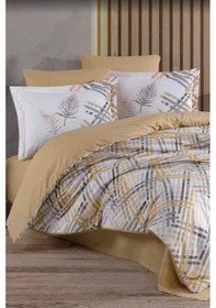 Resim İrma Çift Kişilik Ranforce Nevresim Takımı Bej Bej 