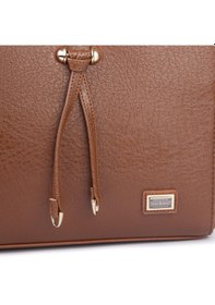 Resim Nas Bag Kadın Ayarlanabilir Askılı Üç Gözlü Şık Çapraz Çanta Taba Victoria 