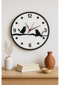 Resim Yeni Tasarım Modern Duvar Saati Şık Ve Kalite Bir Arada No:1020 Beyaz 