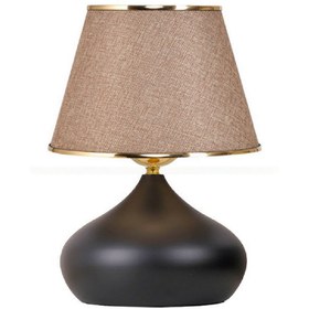 Resim 571 Store 2 ADET ELİPS MASA ABAJUR METAL GÖVDE KUMAŞ BAŞLIK AYDINLATMA 