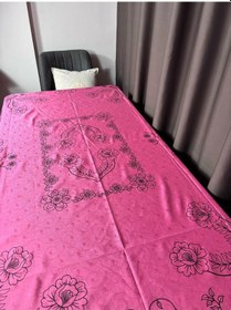Resim Hitit Desenli Kolay Temizlenen Dikdörtgen Masa Örtüsü Etnik Şık Sofra Örtüsü Pembe 