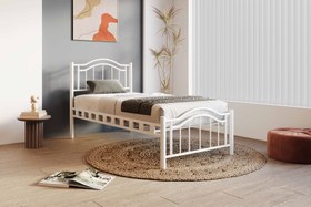 Resim Argimo Belinay Ferforje Metal Tek Kişilik Karyola - 90x190 / Beyaz 