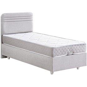 Resim Mila Tek Kişilik Baza Başlık Orthosoft Yatak Seti - Açık Gri 100 x 200 