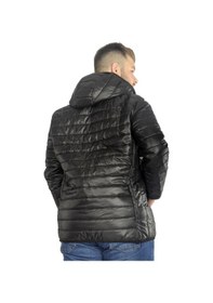 Resim Mode Xl Büyük Beden Mont Kapitone Kapüşonlu 22602 Siyah 001 