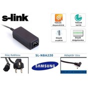 Resim S-Link Sl-Nba220 40W 19V 2.1A 3.0 MM/1.0 MM Samsung Uyumlu Adaptör 