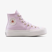 Resim Converse Chuck Taylor All Star Lift Platform Buckle Kadın Pembe Sneaker 