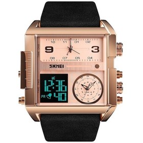 Resim Rogfer Skmeı 1391 Çok Fonksiyonlu Erkekler İş Dijital İzle 30m Su Geçirmez Kare Kadran Bilek İzle Deri Kordonlu Saat Gül Altın Çok Renkli Çok Renkli 
