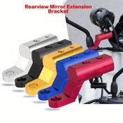 Resim Evrensel CNC Uzatma Çubuğu Braketi Motosiklet Yan Aynası Telefon Tutucu GoPro Spot Işığı için 6mm 8mm 