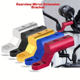 Resim Evrensel CNC Uzatma Çubuğu Braketi Motosiklet Yan Aynası Telefon Tutucu GoPro Spot Işığı için 6mm 8mm 