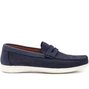 Resim Erkek Lacivert Nubuk Deri Casual Loafer Derimod