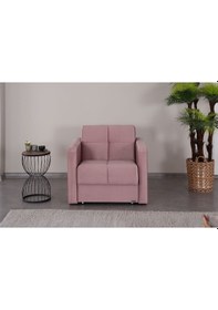 Resim Kilim Mobilya Adonis Tekli Refakatçi Koltuğu Tek Kişilik Yatak Olabilen Koltuk Pembe 
