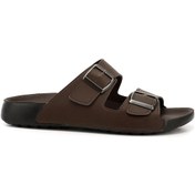 Resim Gönderir Kahve Antik Tokalı Terlik Kahverengi 