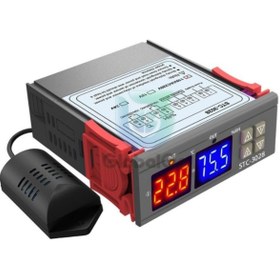 Resim Genel Markalar Stc STC-3028 Isı ve Nem Termostatı Çift Ekran 220V 